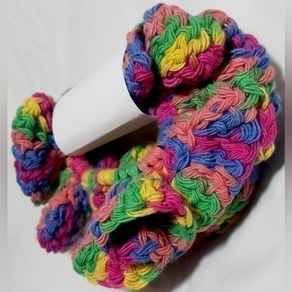YAW 2 Crafty Crocheted Kaleidoscope Scrunchie